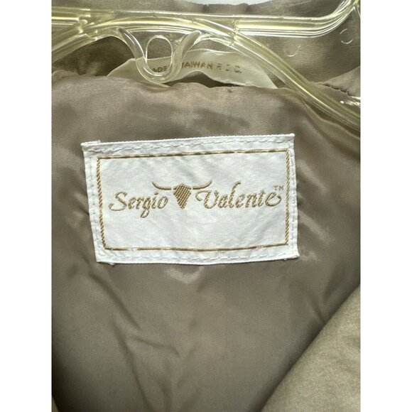 VTG SERGIO VALENTE SNAP UP ORANGE KHAKI TRENCH SPY DOWNTOWN TRENCH RETRO COAT SM - Picture 6 of 14